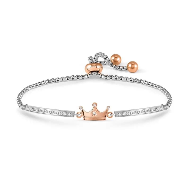 Nomination Milleluci Stainless Steel Crown Bracelet with Zirconia Stones - Image 3