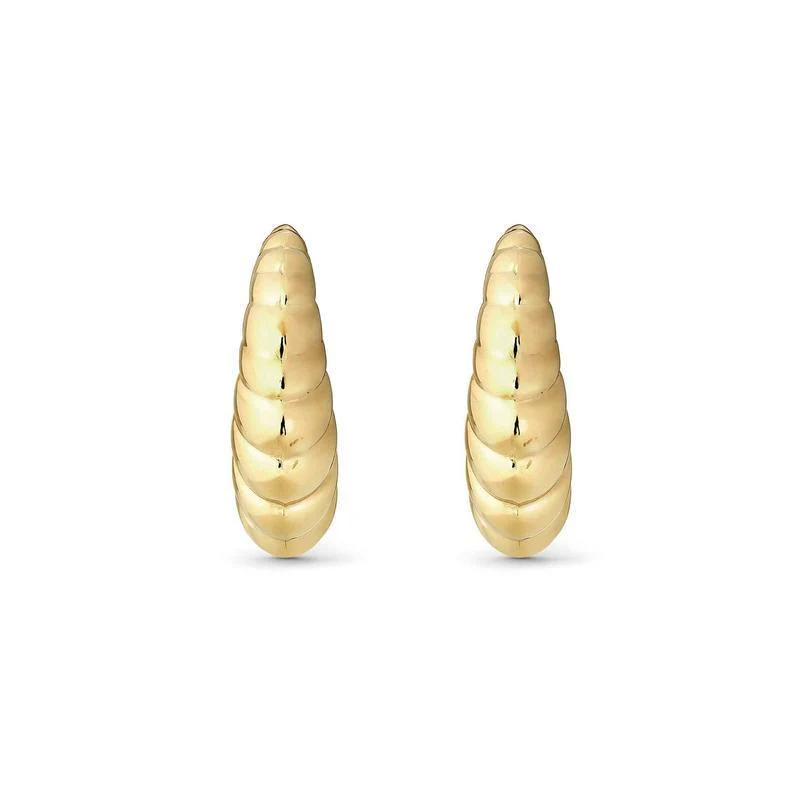 Nomination Chic Puffy Croissant Gold Hoop Earrings - Image 3