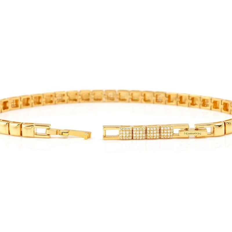 Nomination Enigmatic Shine Gold Cubic Zirconia Pavé Bracelet - Image 4