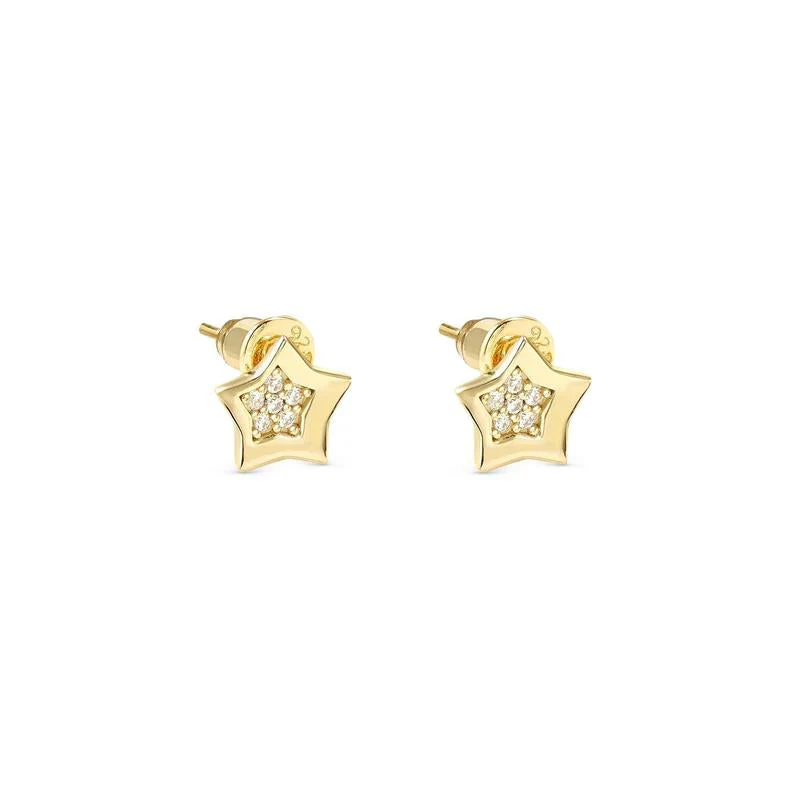 Nomination Petit Sparkle Gold Star Stud Earrings - Image 2