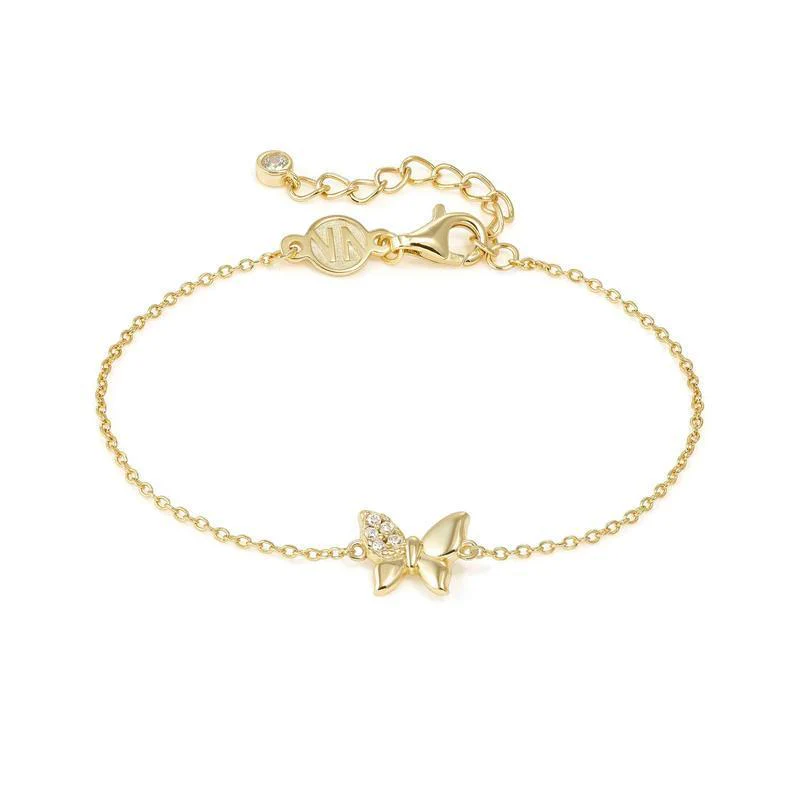 Nomination Petit Sparkle Gold Butterfly Charm Bracelet