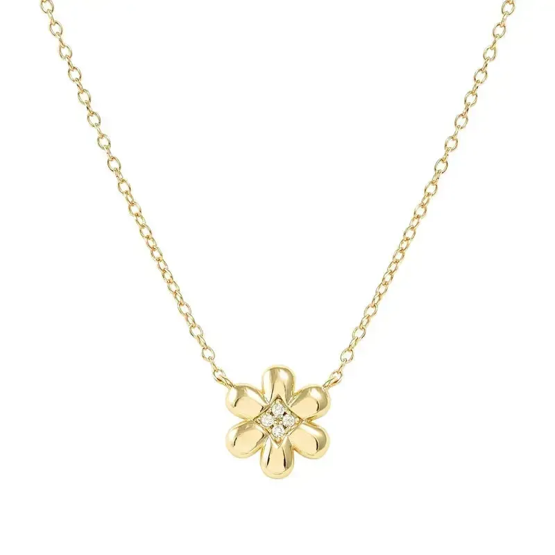 Nomination Gold Petit Sparkle Flower Necklace