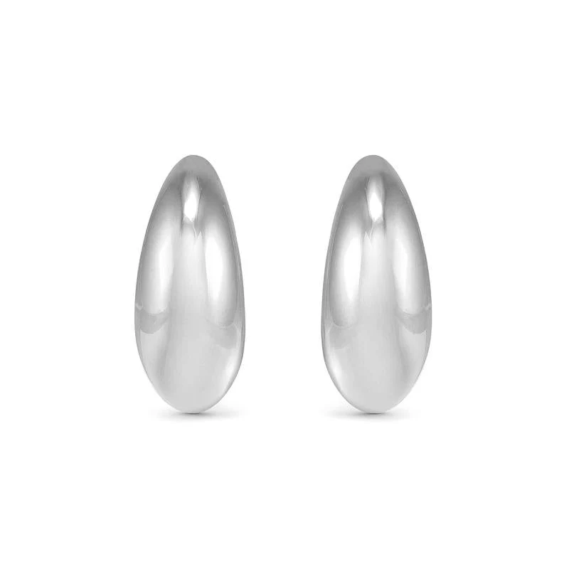 Nomination Ecclectica Large Silver Moon Hoop Earrings - Image 2
