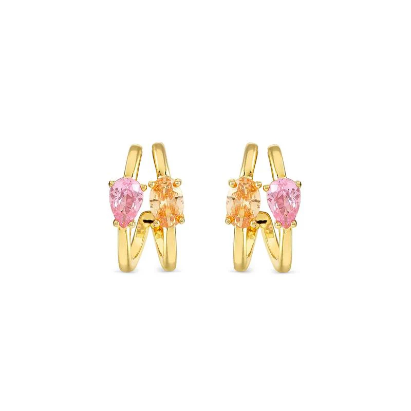 Nomination Colour Wave Aurora Ed Gold Hoop Earrings - Image 4