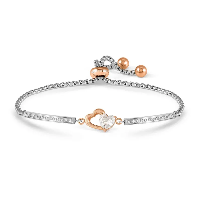 Nomination Double Heart Milleluci Bracelet with White Cubic Zirconia - Image 3
