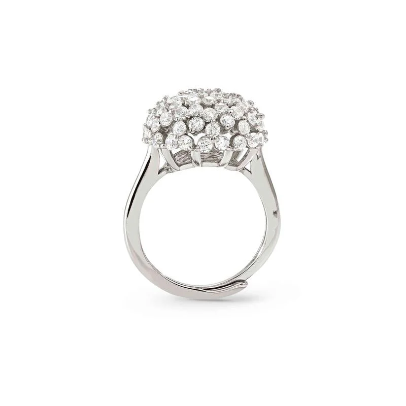 Nomination Life Bouquet Sterling Silver Cubic Zirconia Pave Cluster Ring - Image 4