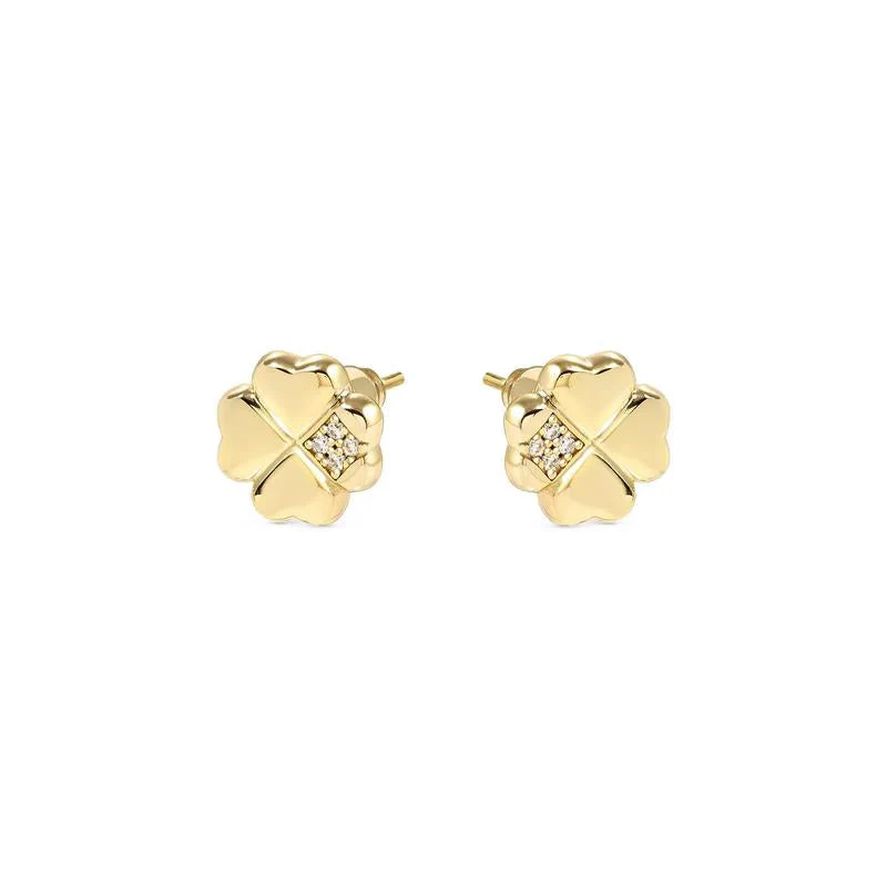 Nomination Gold Petit Sparkle Four-Leaf Clover Stud Earrings - Image 5