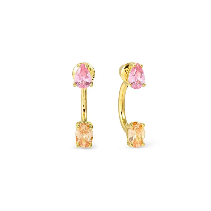 Nomination Yellow Gold Ear Jackets with Sparking Cubic Zirconia