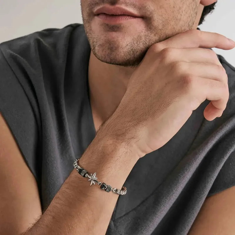 Nomination Atlante Bracelet, Windrose & Natural Stones, Stainless Steel - Image 3