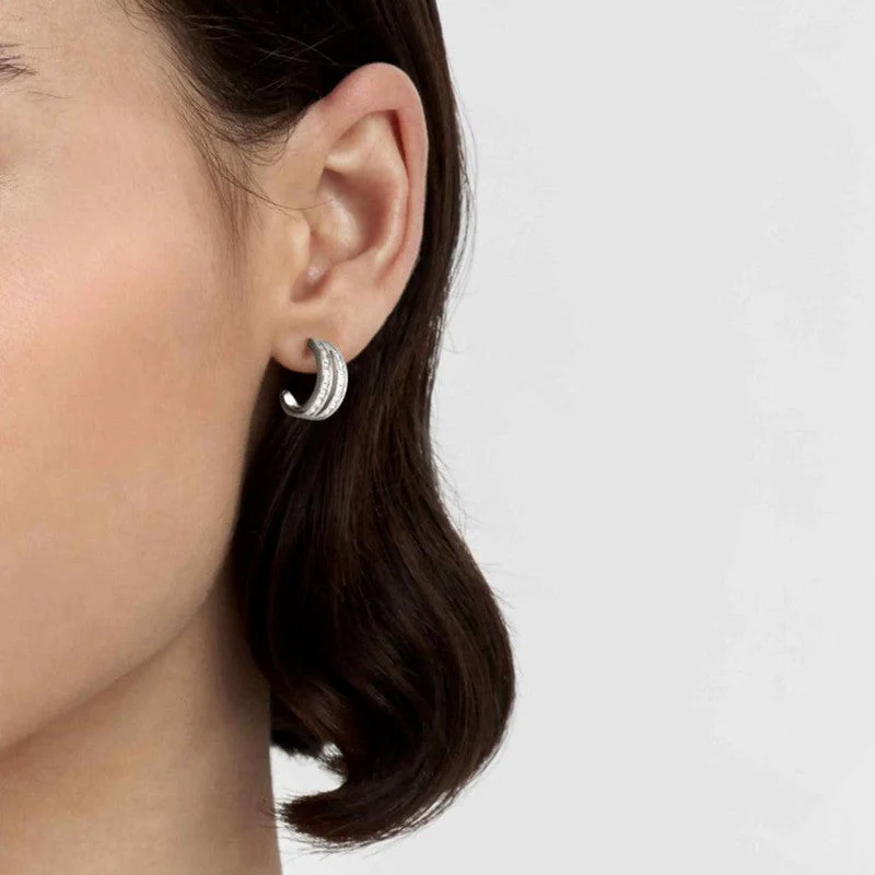 Nomination Carismatica Earrings, White Cubic Zirconia, Silver - Image 2