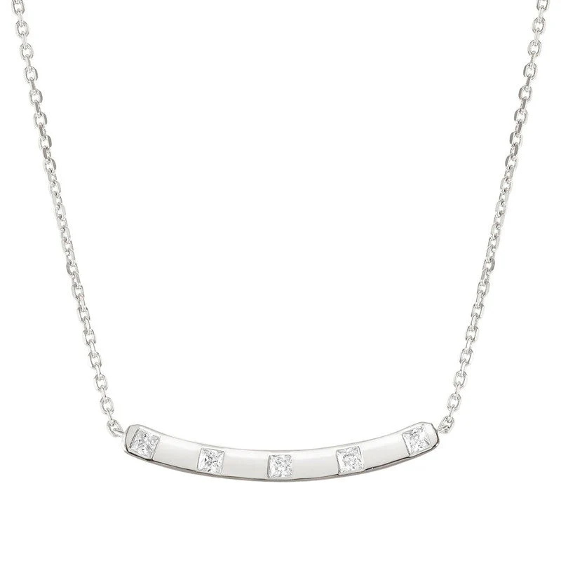 Nomination Carismatica Necklace, Bar, White Cubic Zirconia, Silver - Image 3