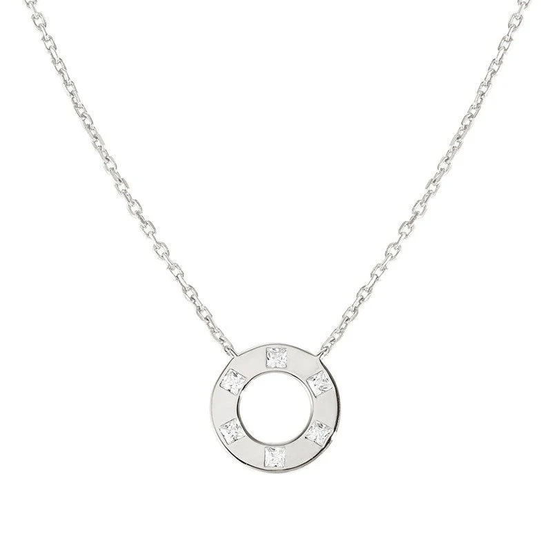 Nomination Carismatica Necklace, Circle, White Cubic Zirconia, Silver - Image 3