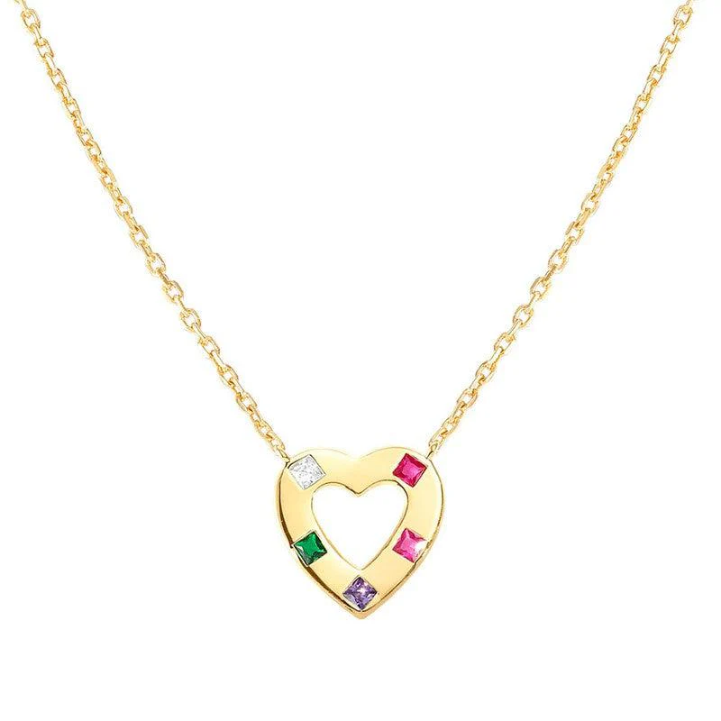 Nomination Carismatica Necklace, Heart, Multicolour Cubic Zirconia, 18K Gold - Image 3
