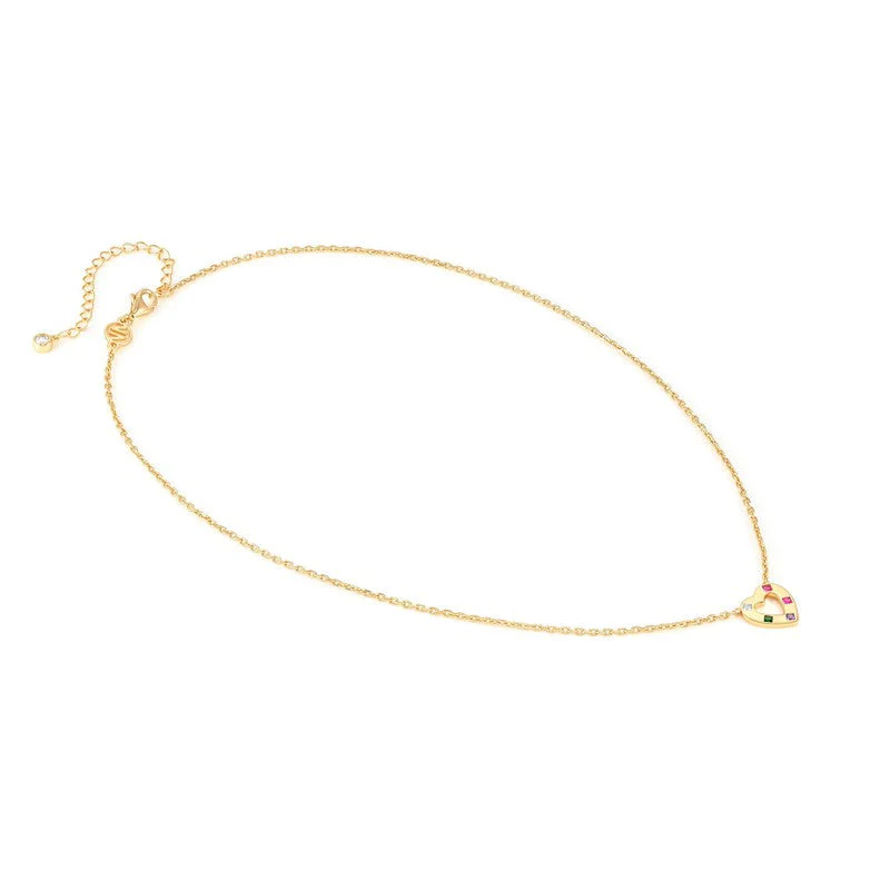 Nomination Carismatica Necklace, Heart, Multicolour Cubic Zirconia, 18K Gold - Image 4