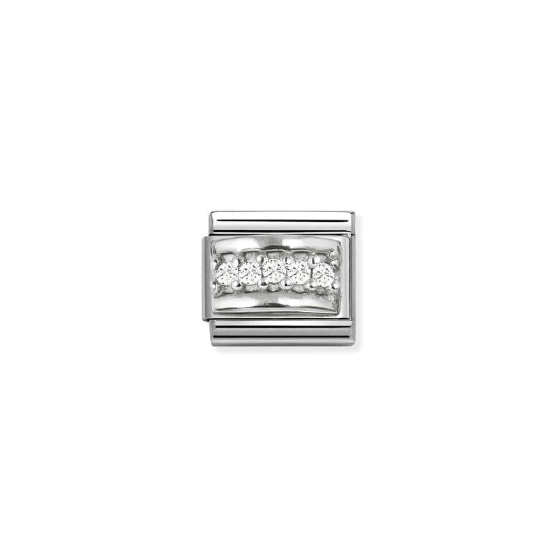 Nomination Composable Classic Link, Dazzling White Cubic Zirconia