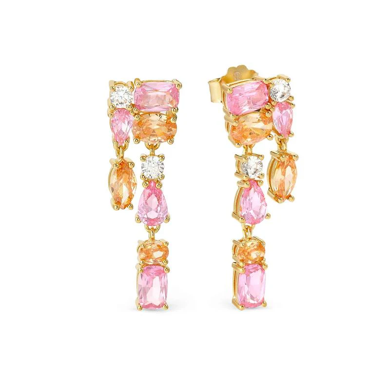 Nomination Gold Colour Wave Aurora Multi-Color Drop Earrings - Image 4
