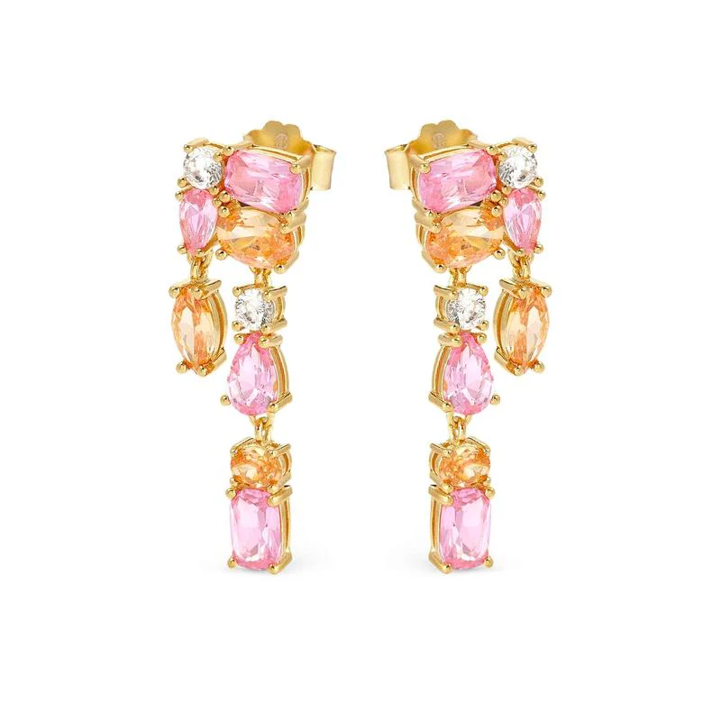 Nomination Gold Colour Wave Aurora Multi-Color Drop Earrings - Image 5