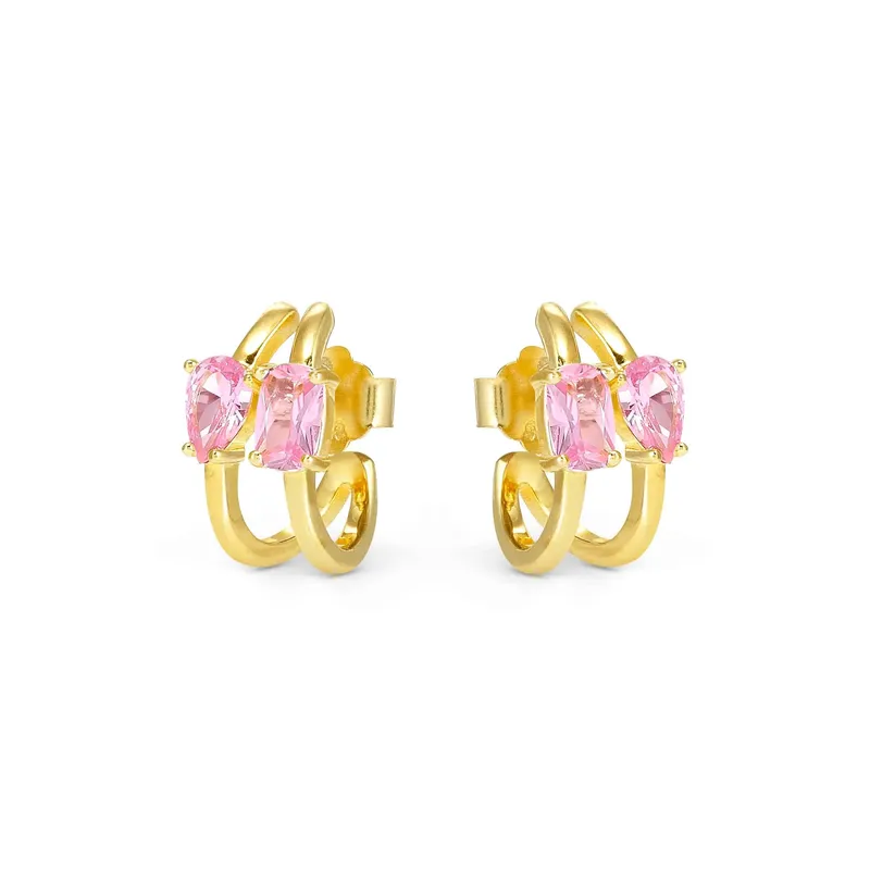 Nomination Colour Wave Aurora Ed Gold Hoop Earrings - Image 3