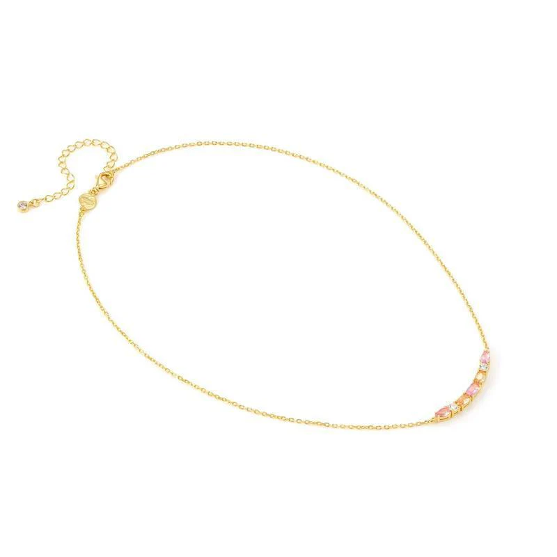 Nomination Gold Colour Wave Aurora Short Bar Cubic Zirconia Necklace - Image 5