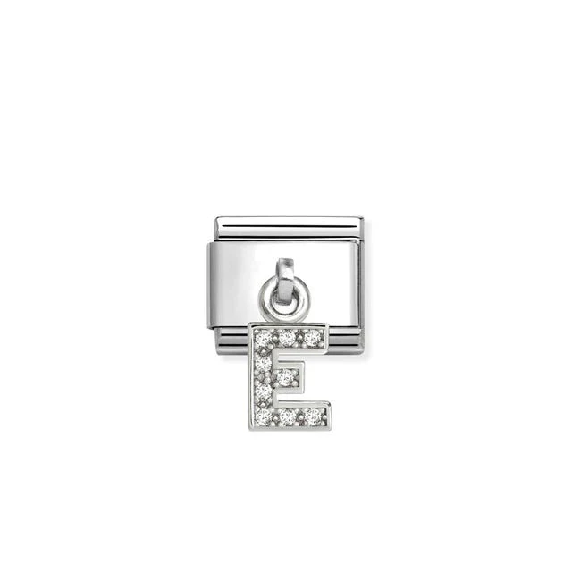 Nomination Composable Classic Link, Sparkling Letter E