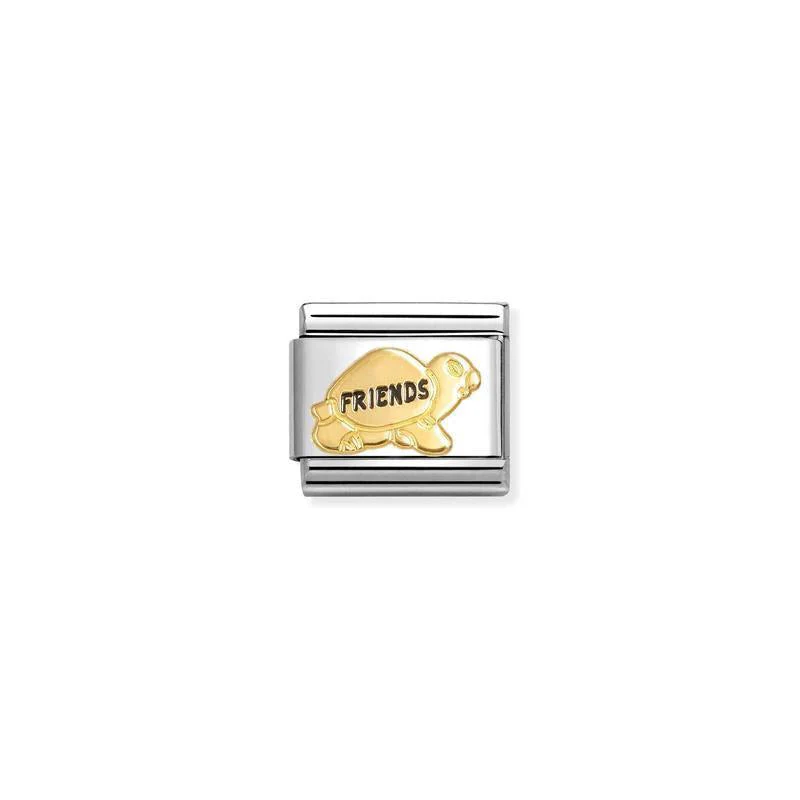 Nomination Composable Classic Link, Gold Turtle Friends