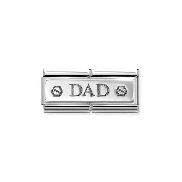 Nomination Composable Double Link Dad, Hexagonal Screws, Silver