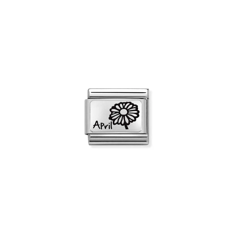 Nomination Composable Link April Flower, Silver
