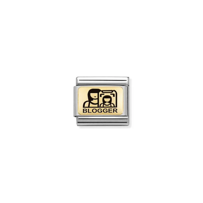 Nomination Composable Link Blogger, 18K Gold
