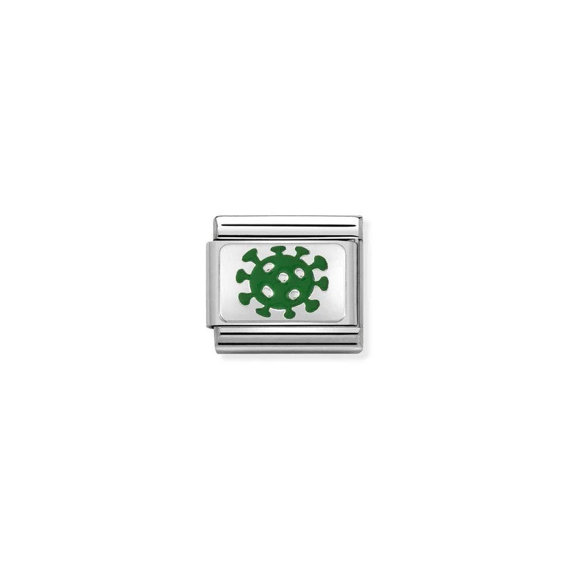 Nomination Composable Link Corona Virus, Silver & Enamel