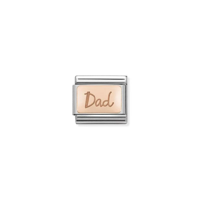 Nomination Composable Link Dad, 9K Rose Gold