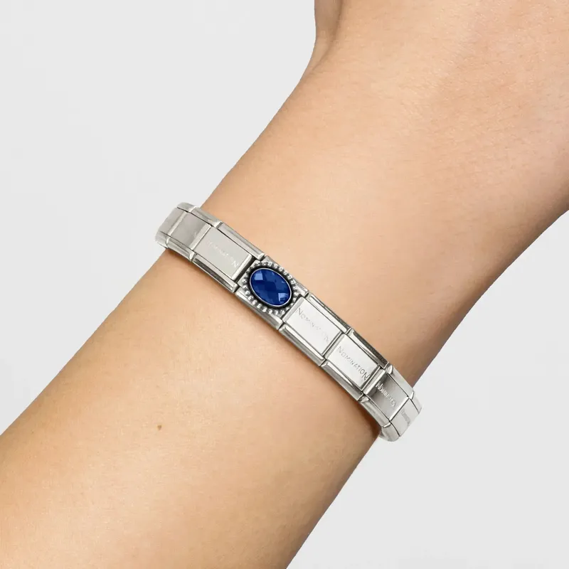 Nomination Composable Link Dark Blue Vintage Effect Stone, Silver - Image 2