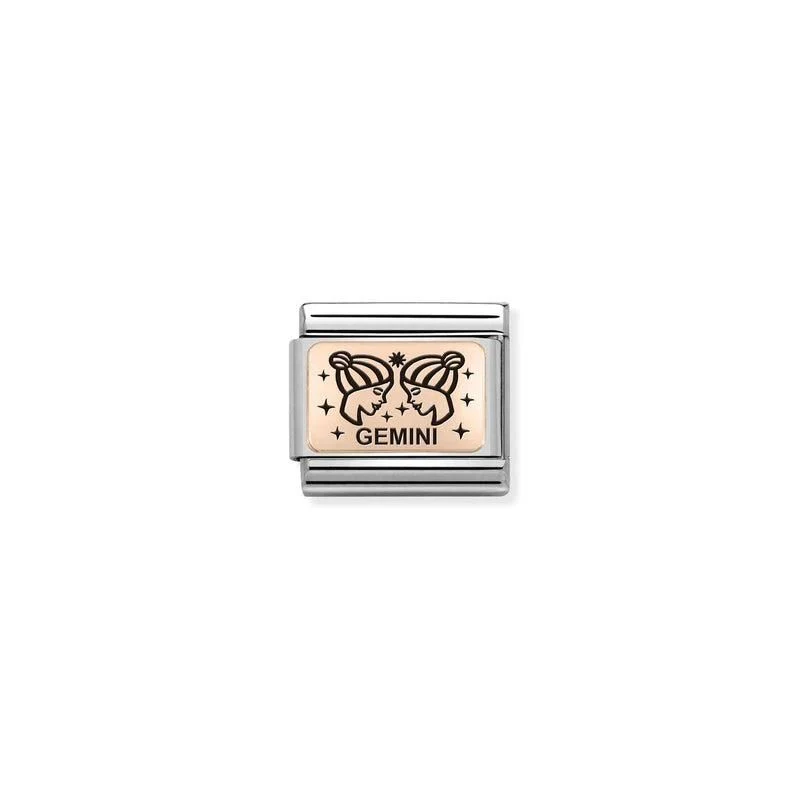 Nomination Composable Link Gemini, 9K Rose Gold
