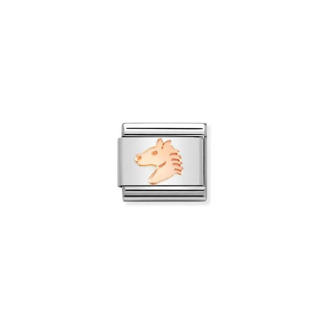 Nomination Composable Link Head of Horse, 9K Rose Gold