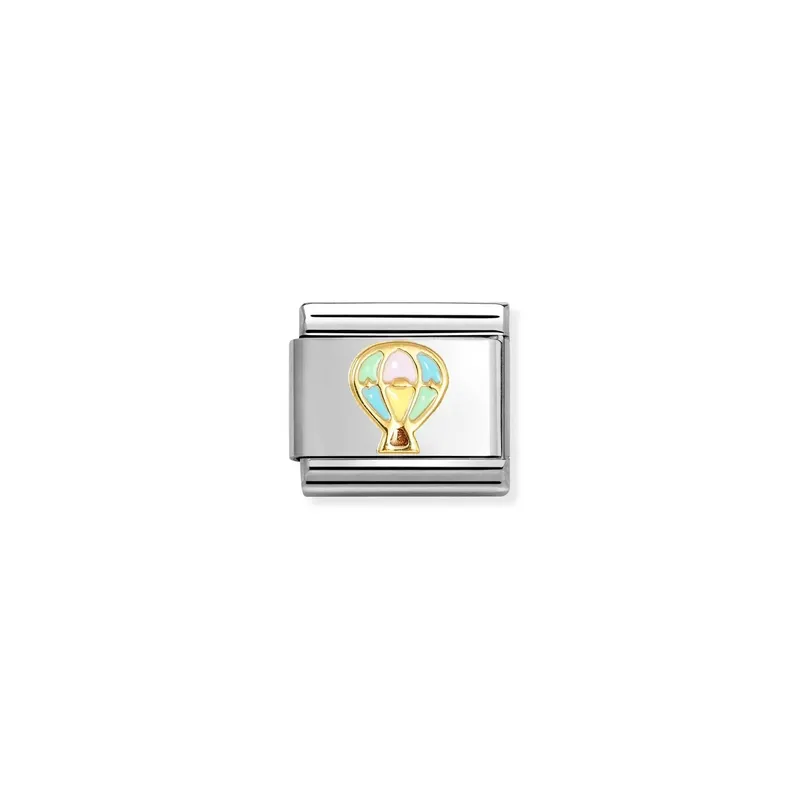 Nomination Composable Link Hot Air Balloon, 18K Gold & Enamel