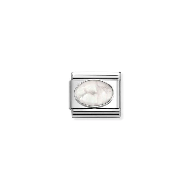 Nomination Composable Link Howlite Stone, Silver