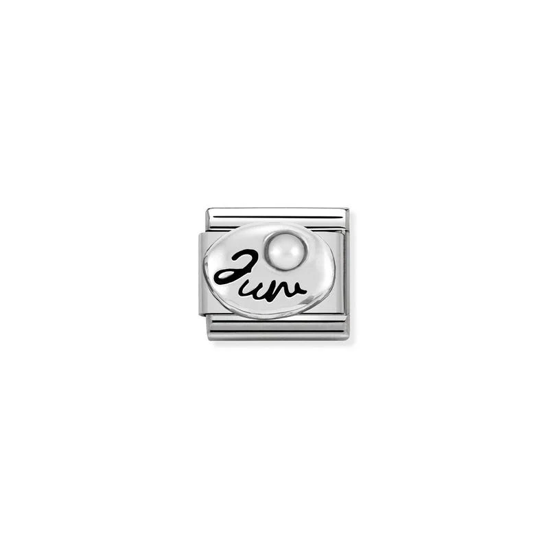 Nomination Composable Link June, Pearl Stone, Silver