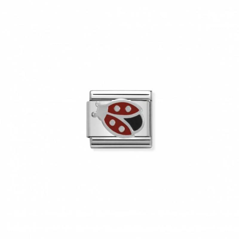 Nomination Composable Link Ladybird, Silver & Enamel