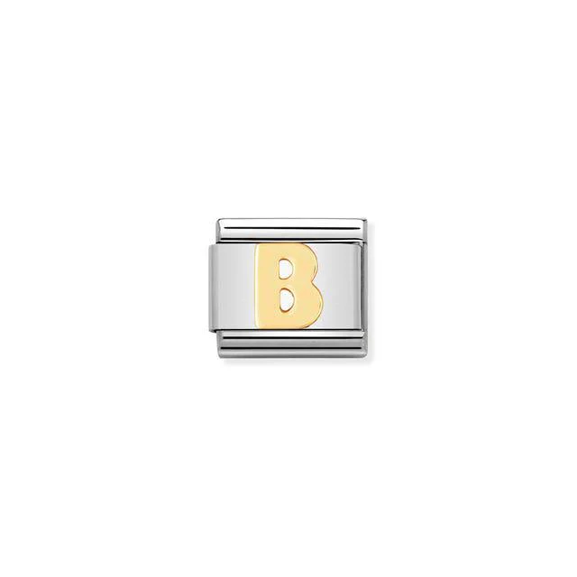 Nomination Composable Link Letter B, 18K Gold