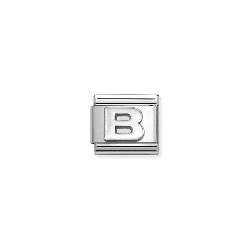 Nomination Composable Link Letter B, Silver