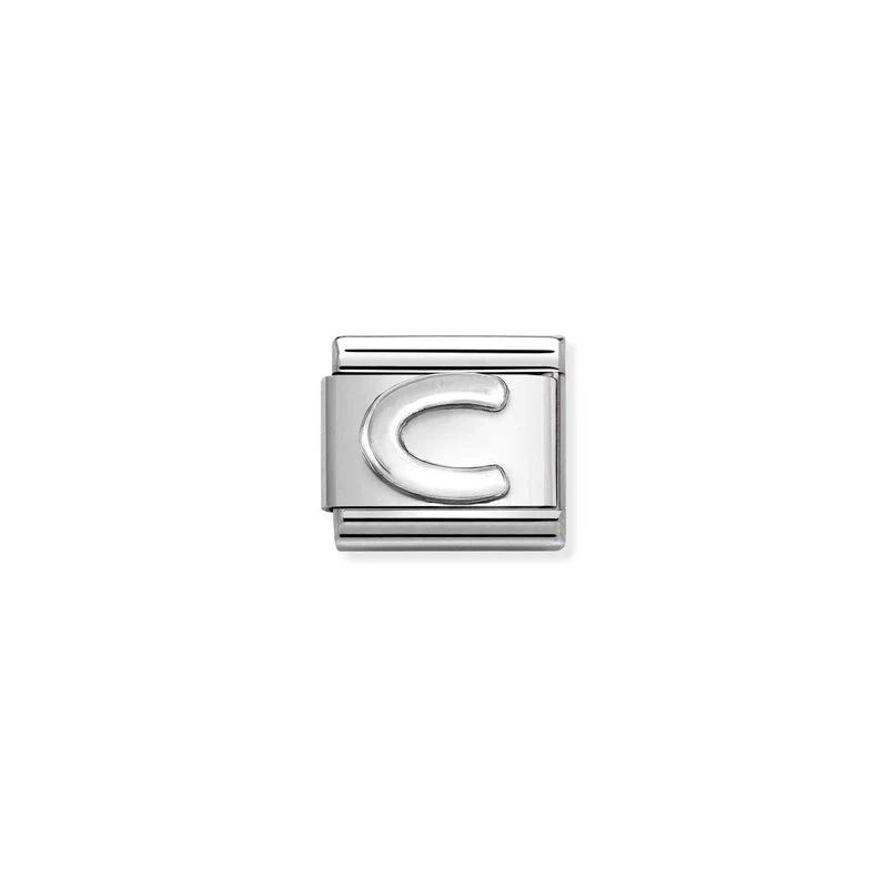 Nomination Composable Link Letter C, Silver