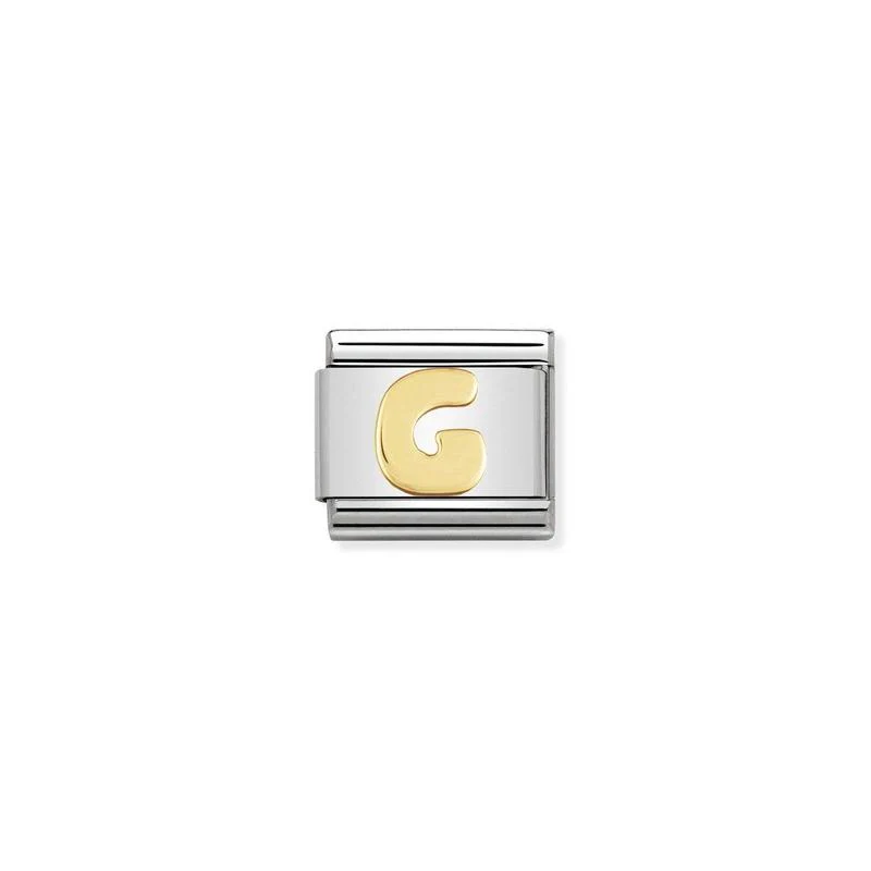 Nomination Composable Link Letter G, 18K Gold