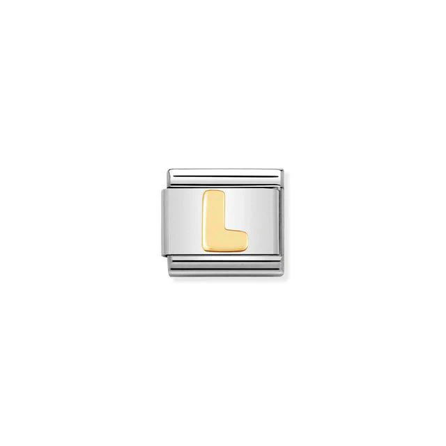 Nomination Composable Link Letter L, 18K Gold
