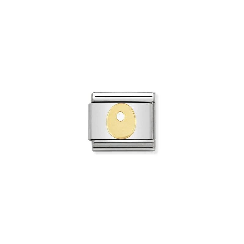 Nomination Composable Link Letter O, 18K Gold