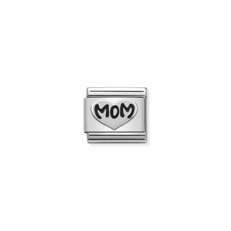 Nomination Composable Link Mom Heart, Silver