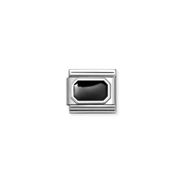 Nomination Composable Link Rectangle, Silver & Enamel