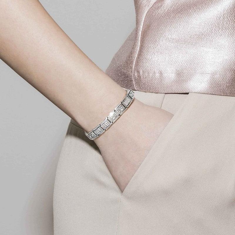 Nomination Composable Link Rope, Oval Peridot Stone, Silver - Image 2