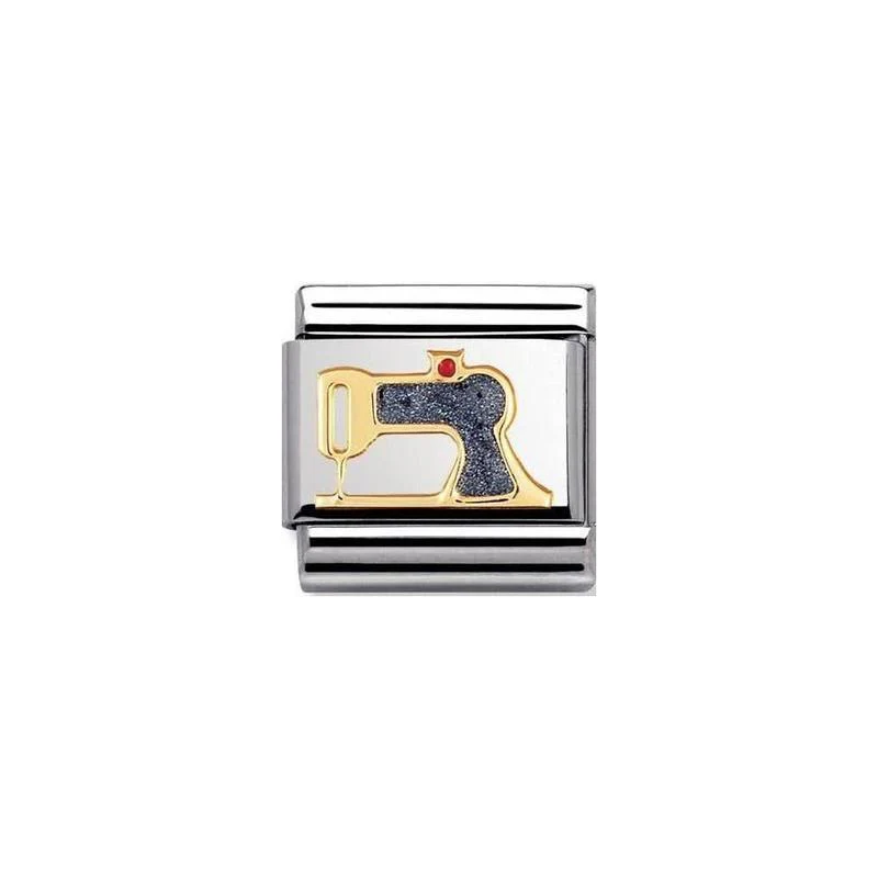 Nomination Composable Link Sewing Machine, 18K Gold & Enamel