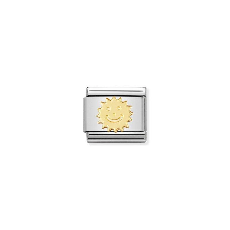 Nomination Composable Link Sun, 18K Gold
