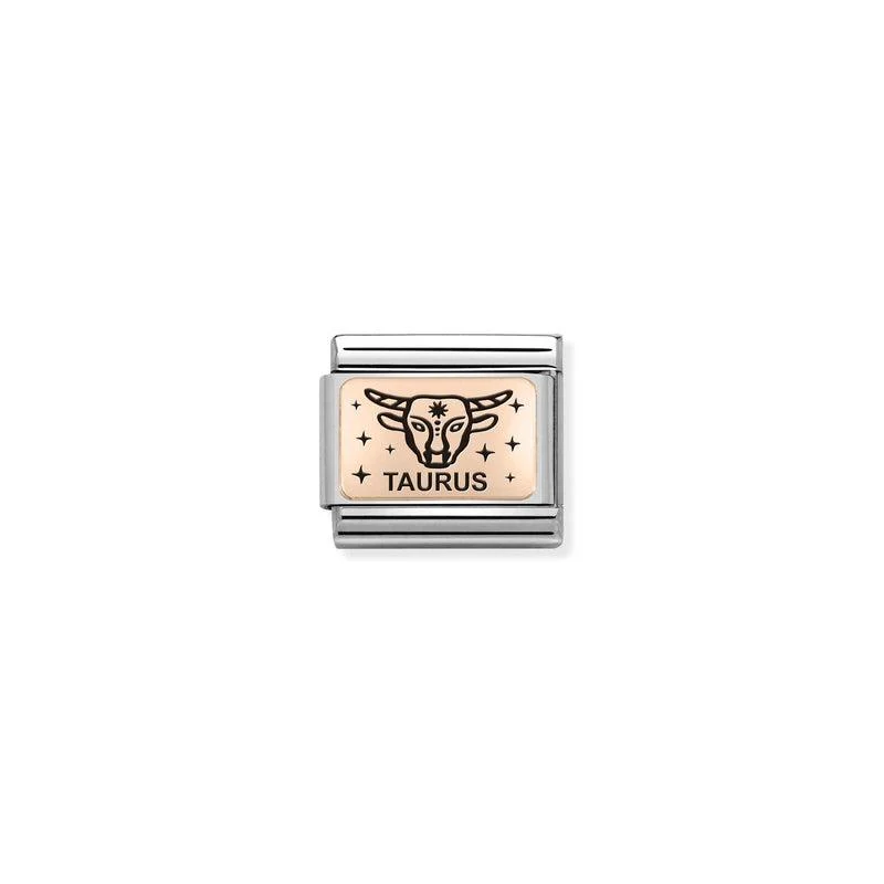 Nomination Composable Link Taurus, 9K Rose Gold