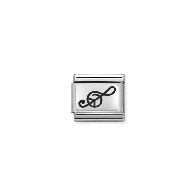 Nomination Composable Link Treble Clef, Silver